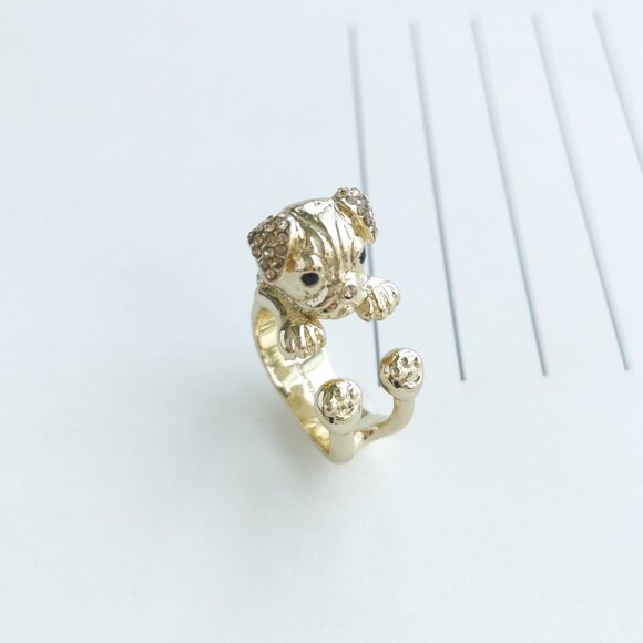 Kate Spade Puppy Wrap Ring Size 6 - Picture 1 of 4